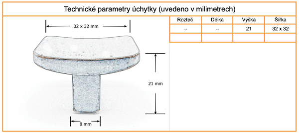 nabytkova knopka colino technicky detail